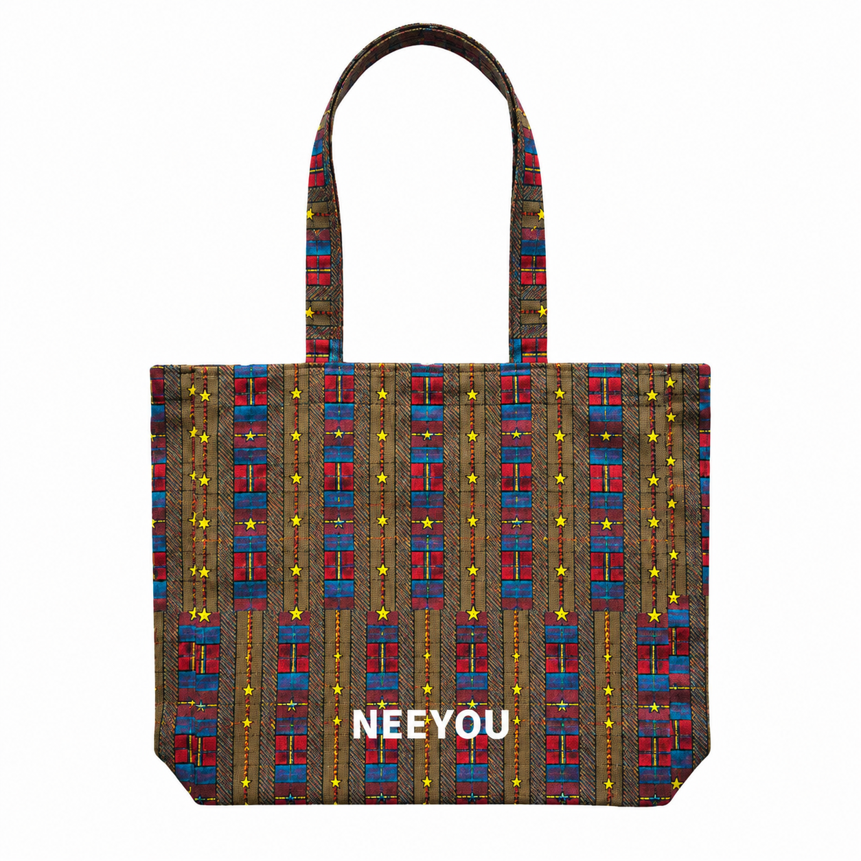 Colorful Plaid Canvas Tote Bag