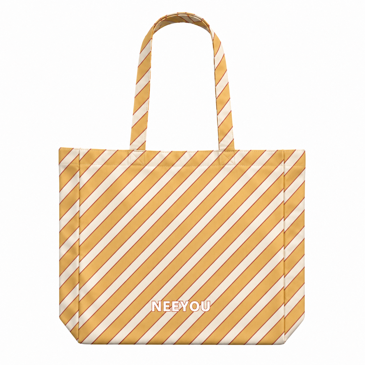Yellow Stripe Canvas Tote Bag