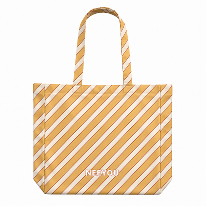 Yellow Stripe Canvas Tote Bag