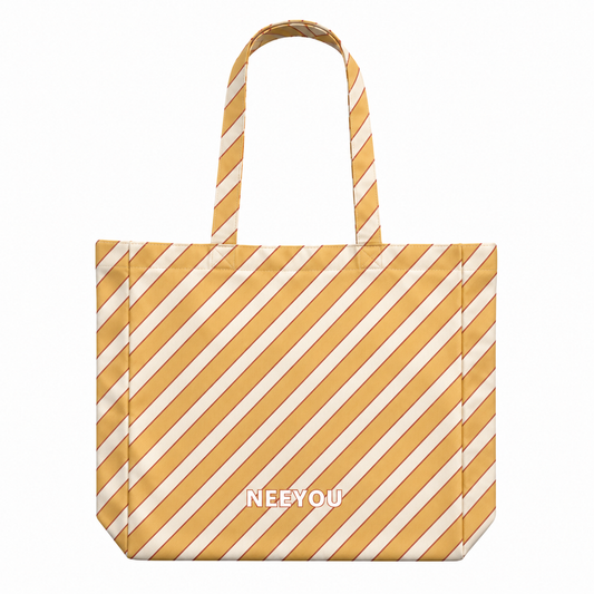 Yellow Stripe Canvas Tote Bag