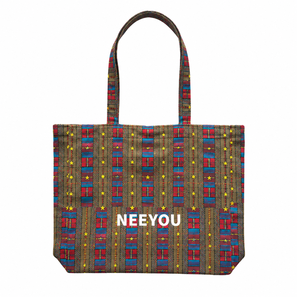 Colorful Plaid Canvas Tote Bag
