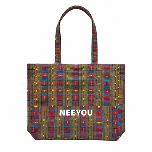Colorful Plaid Canvas Tote Bag