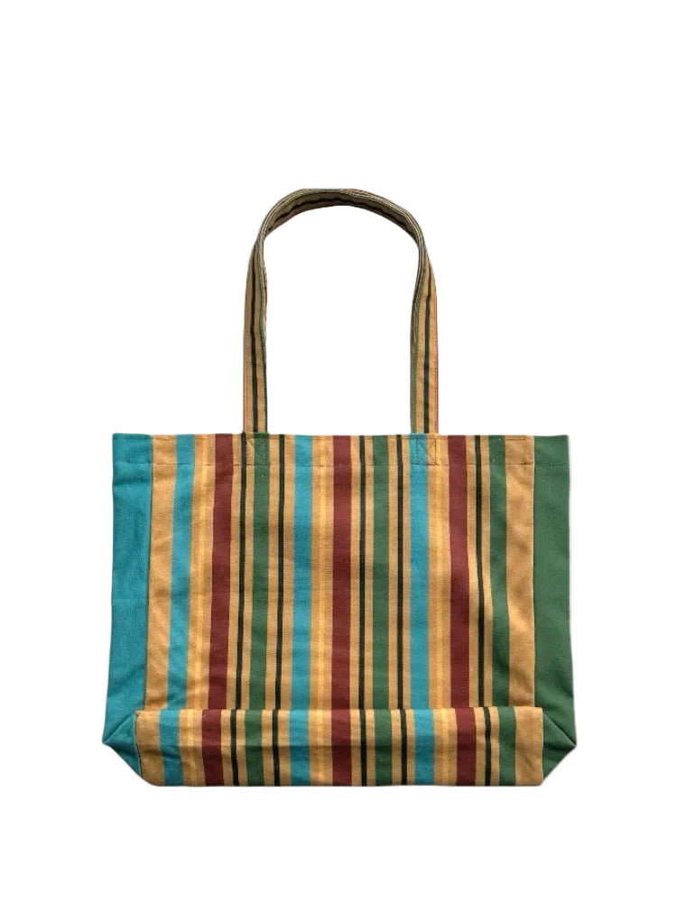 Colorful Stripe Canvas Tote Bag
