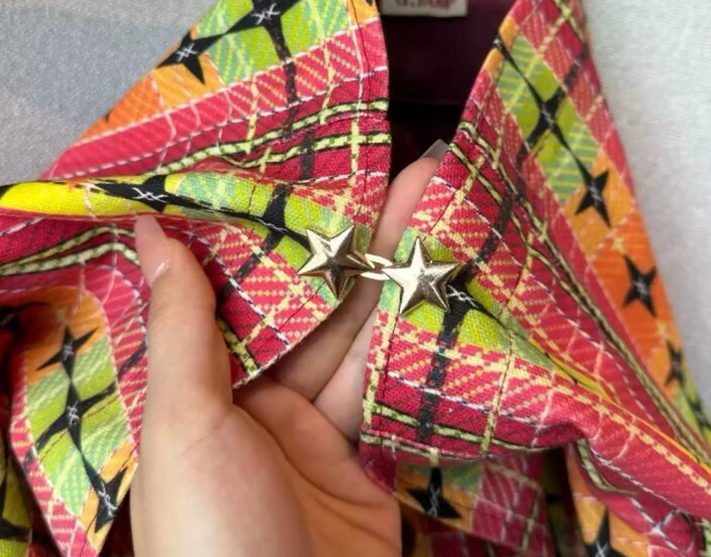 Colorful Plaid Canvas Tote Bag