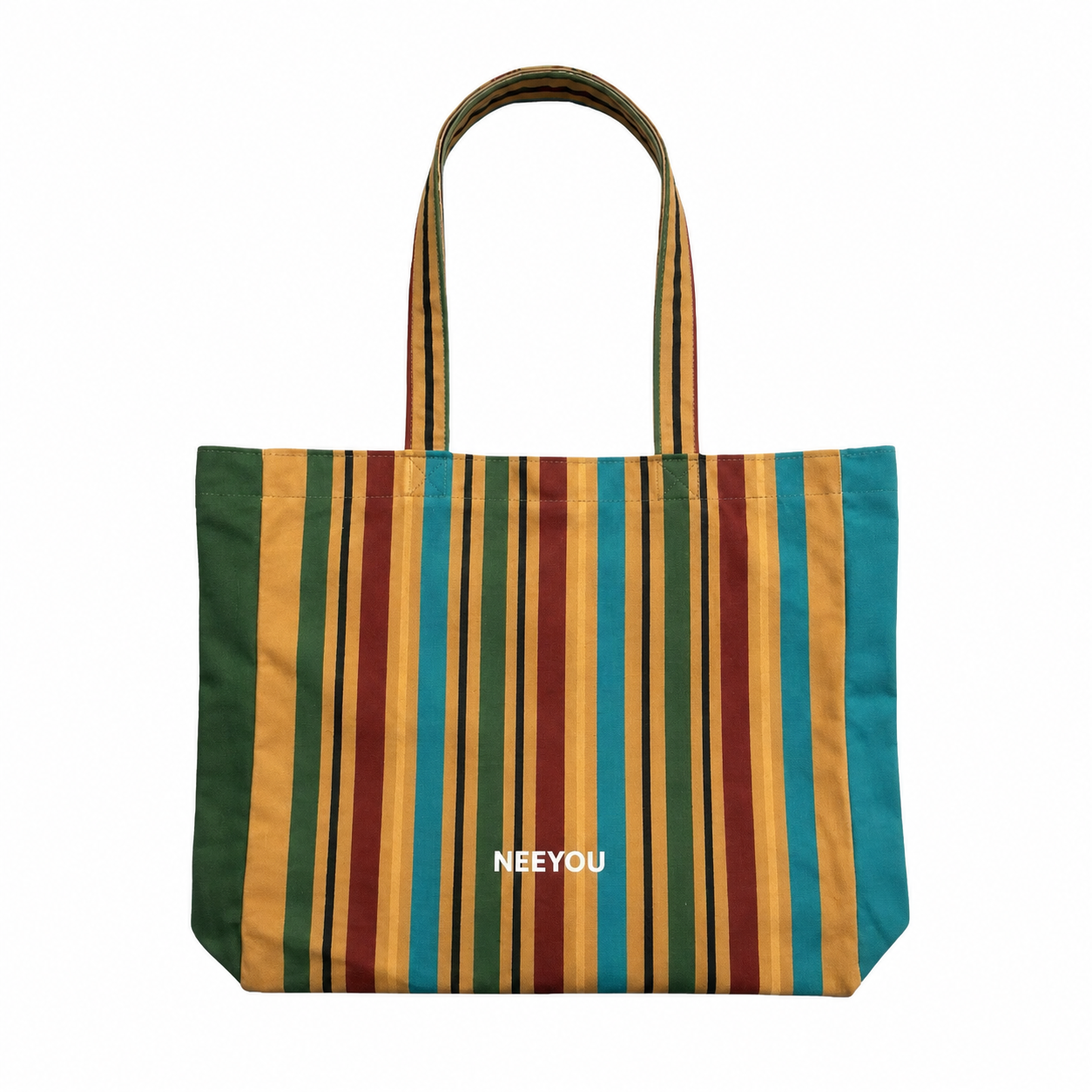 Colorful Stripe Canvas Tote Bag