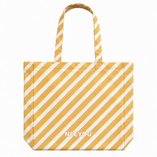 Yellow Stripe Canvas Tote Bag